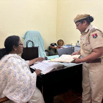 राज्य महिला आयोग की अध्यक्ष ने किया महिला थाने का निरीक्षण